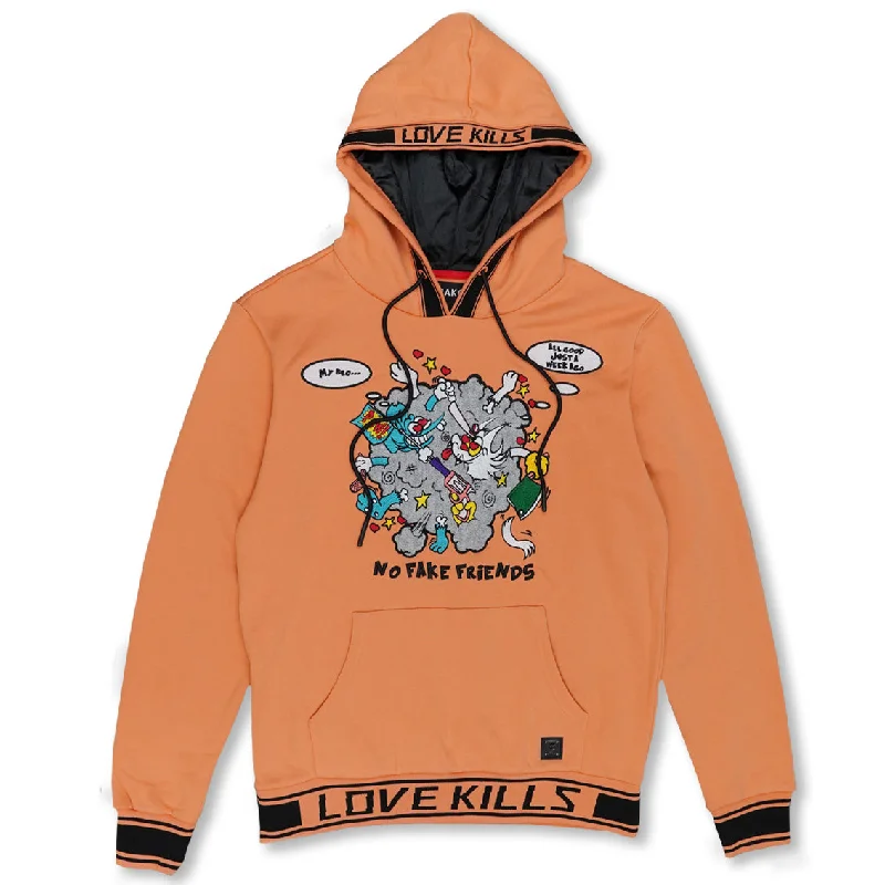 Soft white hoodie -M4212 Love Kills Fleece Hoodie - Peach