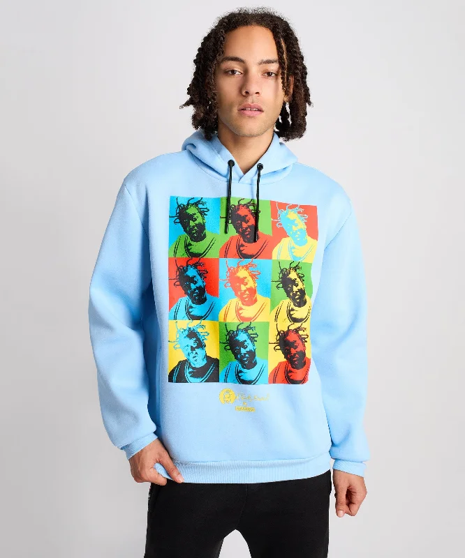 Casual white hoodie -ODB Signature Hoodie - Light Blue