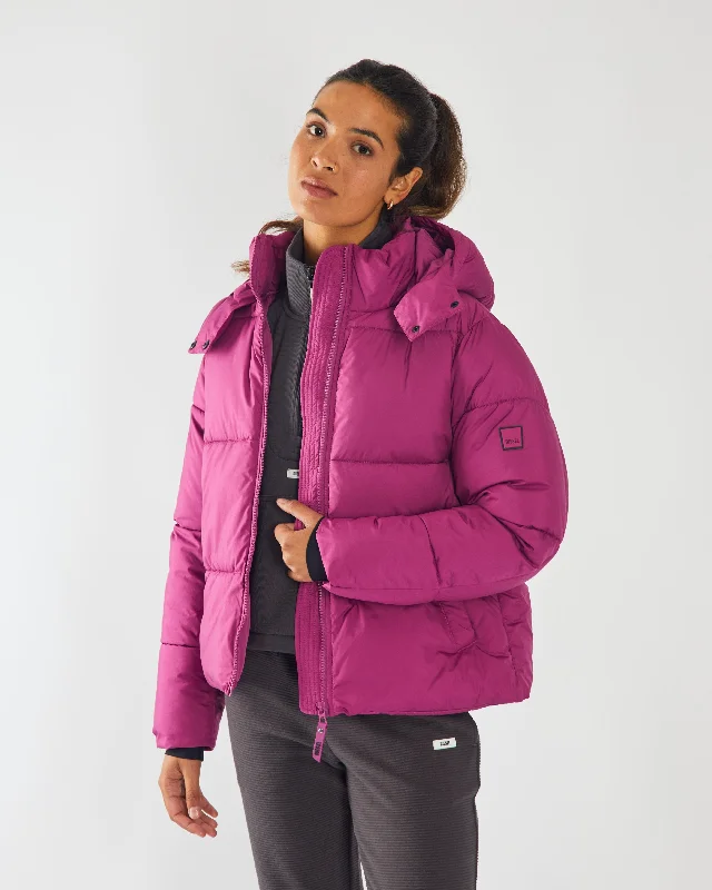 Extra long puffer jacket -Polly Jacket Raspberry Rose