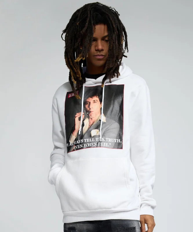 Cozy white hoodie -Scarface Truth Hoodie - White