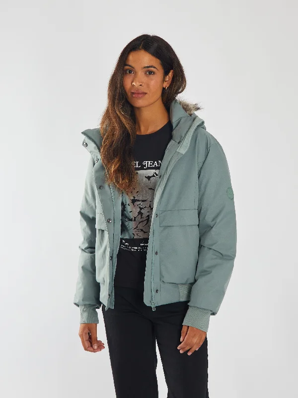 Lightweight grey jacket -Evelyn Jacket Sage Leaf