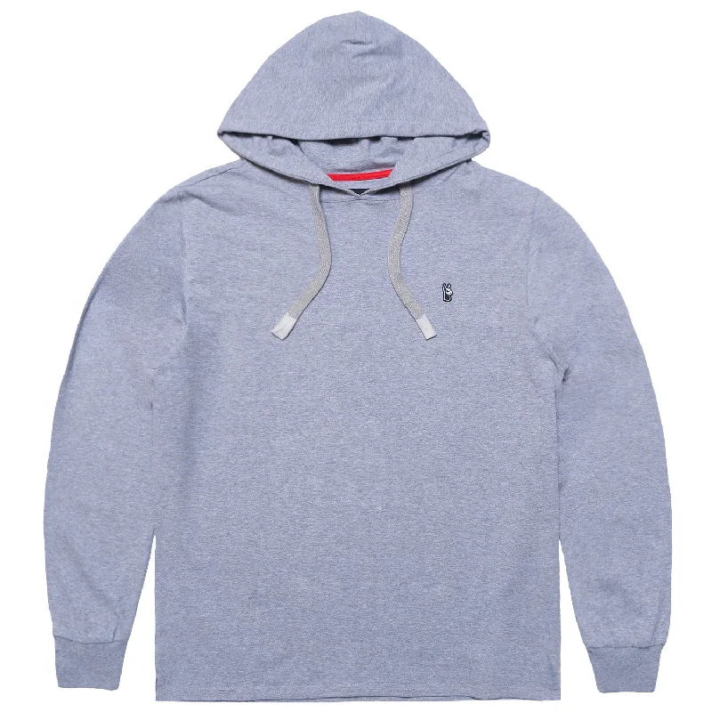 Polka dot grey hoodie -M4500 Luciano Jersey Hoodie - Gray