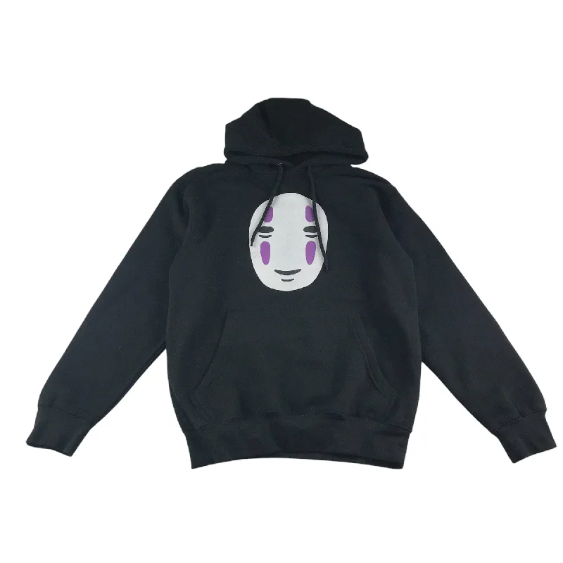 Thin black hoodie -Lane 7 hoodie adult size S black Spirited Away No-Face print