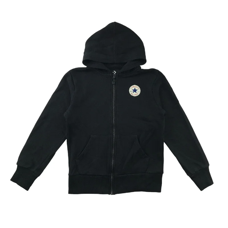 Short white hoodie -Converse hoodie 8-10 years black hooded sweater with full zipper