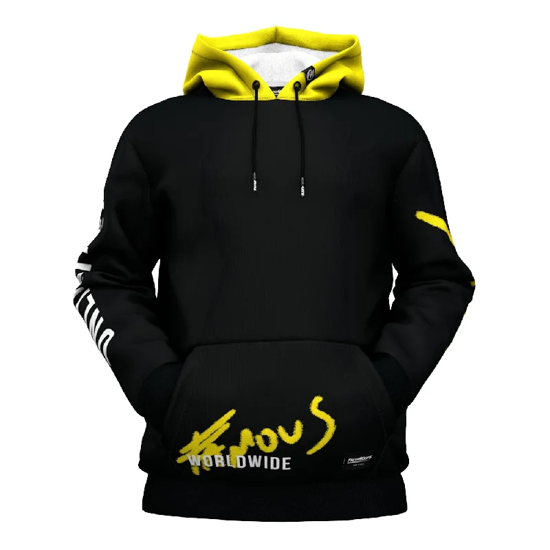 Elegant black hoodie -Fresh World Hoodie