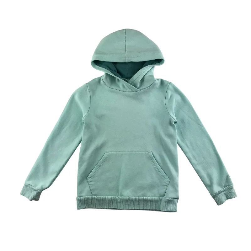 Extra long fleece hoodie -Decathlon hoodie 8-9 years light blue plain