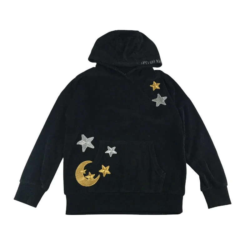 Elegant grey hoodie -Tu hoodie 9-10 years black sequin starry velour