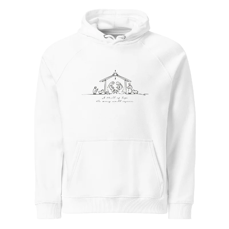 Maxi black hoodie -Hope Christmas Graphics Women Eco Raglan Hoodie