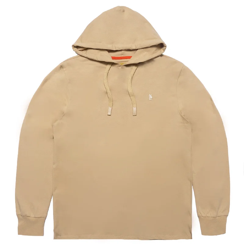 Long black hoodie -M4500 Luciano Jersey Hoodie - Khaki