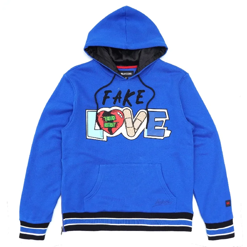 Polka dot black hoodie -M4760 Fake Love Hoodie - Royal