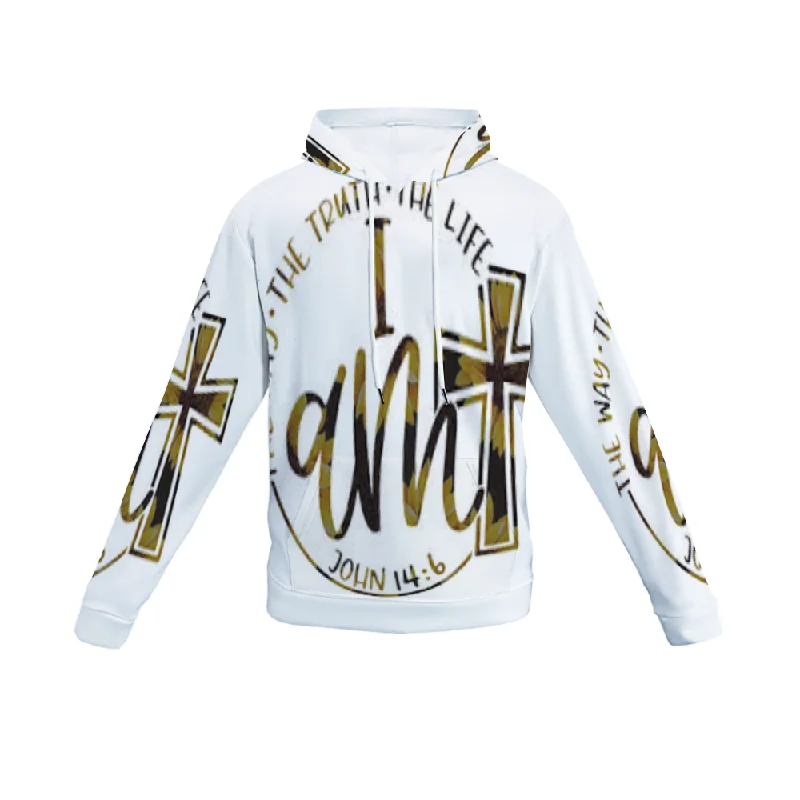 Soft white hoodie -Customizable Unisex All Over Print Plush Hoodies with Pockets