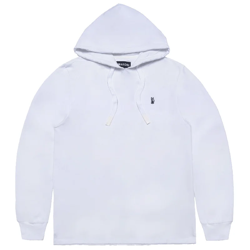 Plain grey hoodie -M4500 Luciano Jersey Hoodie - White