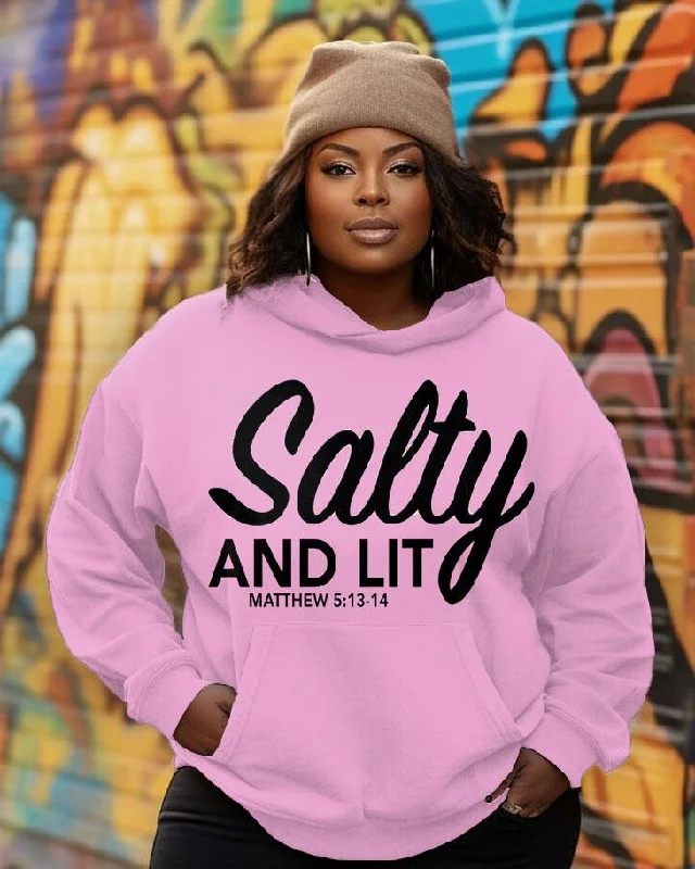 Polka dot red hoodie -Salty and Lit Matthew 513-14 Long-sleeved Hoodie