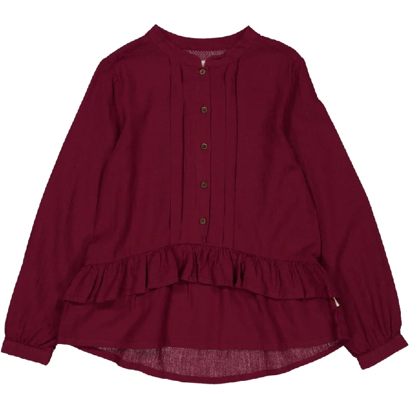 Golf shirts sporty -Blouse Peggy - red plum