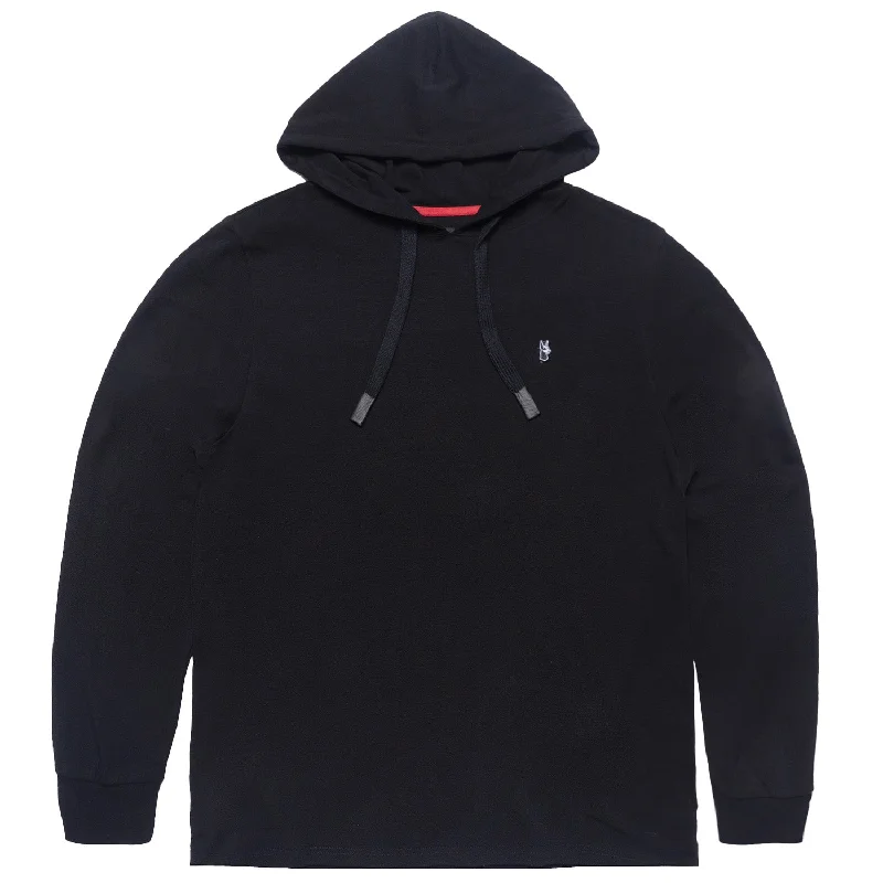 Hooded grey hoodie -M4500 Luciano Jersey Hoodie - Black