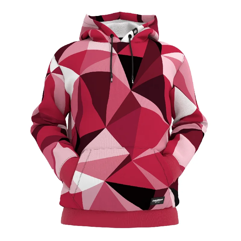 Classic white hoodie -Cubes Magenta Hoodie