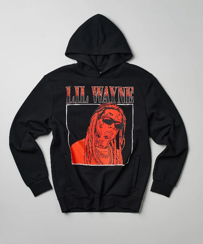 Maxi red hoodie -Lil Wayne Box Hoodie - Black