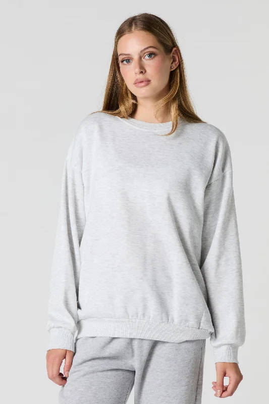 Plain white sweatshirts -Oversized Fleece Sweatshirt