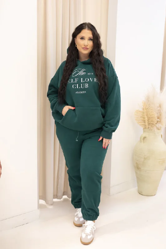 Cotton pullover hoodie -VELENZIA HOODIE & JOGGER SWEAT SET (HUNTER) | + CURVY