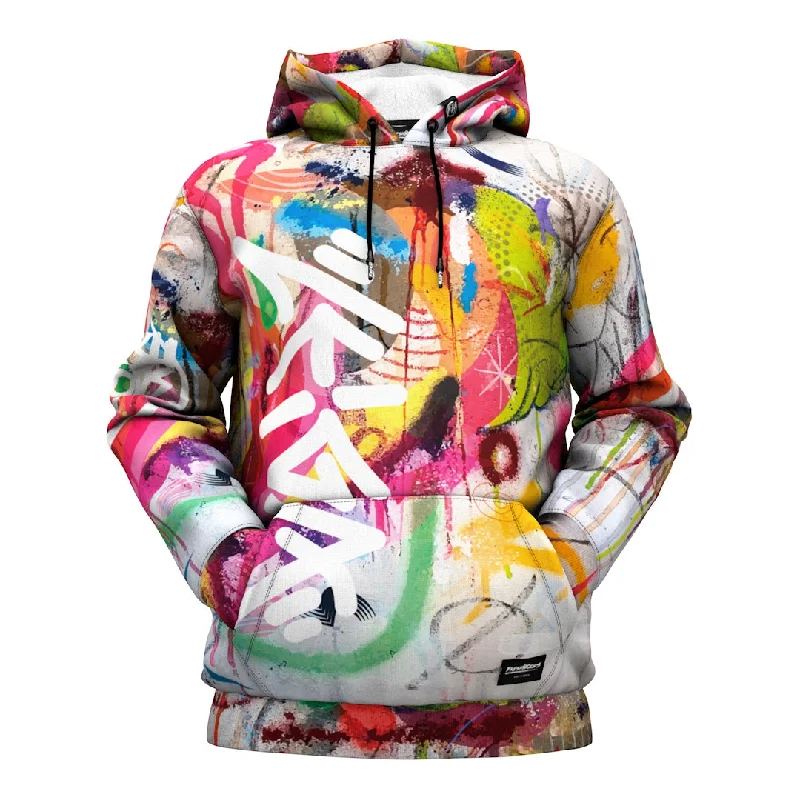 Soft grey hoodie -Abstract Paint Hoodie