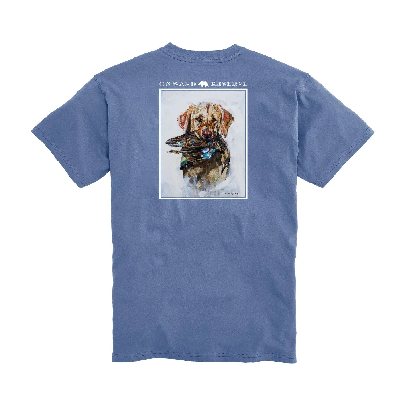 Deer shorts gentle -Duck Dog Short Sleeve Tee - Washed Blue