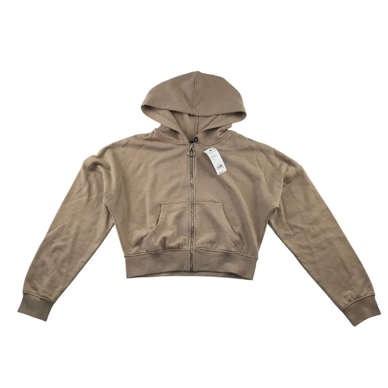 Yellow plain hoodie -New Look hoodie 14-15 years dark beige brown cropped with full zipper