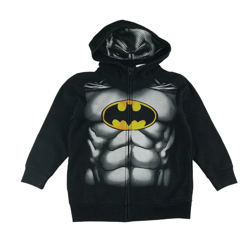 Heavy grey hoodie -Batman hoodie 6-7 years black printed full zipper