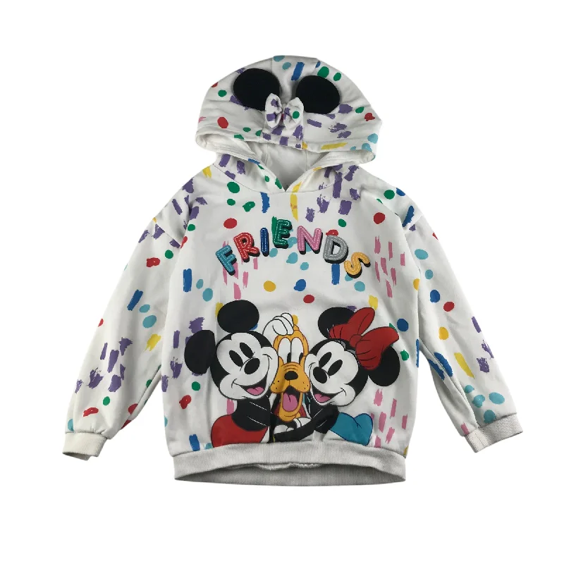 Sleeveless white hoodie -F&F hoodie 5-6 years white multicolour Disney Mickey and Minnie Mouse