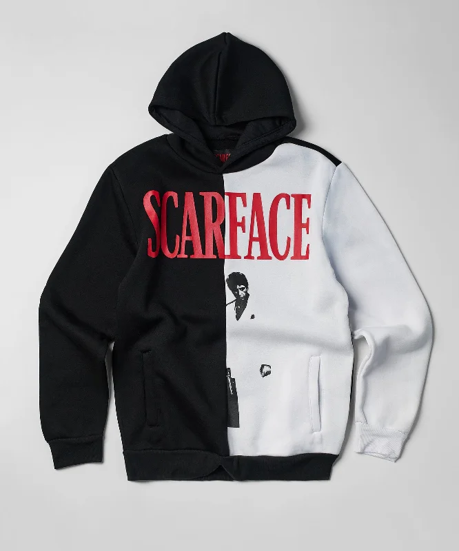 Floral black hoodie -Scarface Split Hoodie