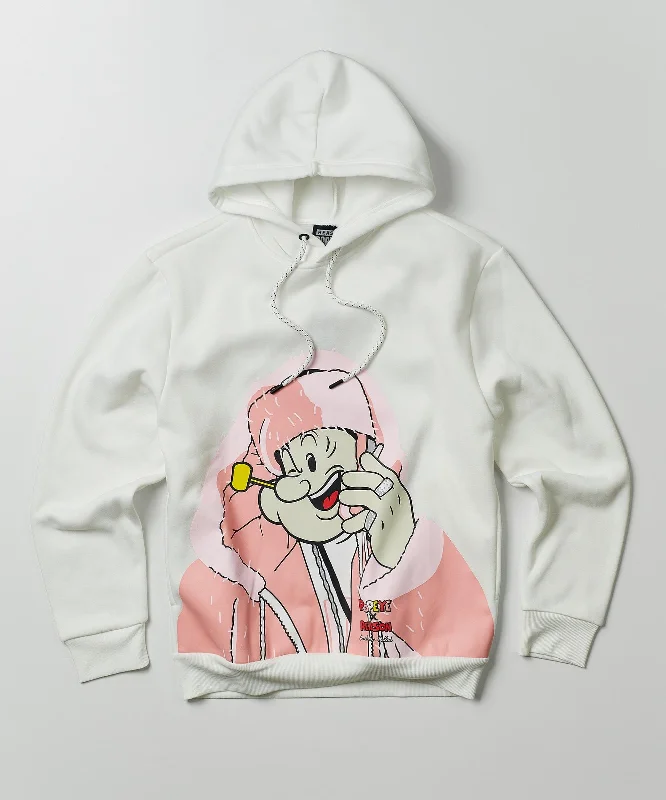 Casual black hoodie -Popeye Uptown Hoodie - Off White