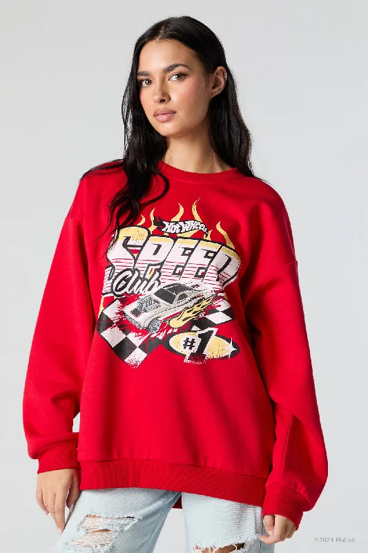 Solid black sweatshirts -Hot Wheels™ Speed Club Graphic Fleece Sweatshirt