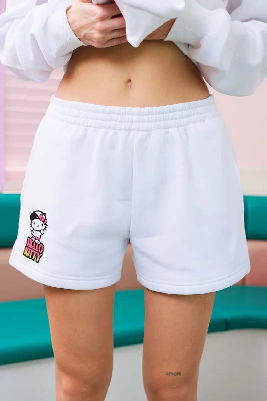 Football shorts fan -All White Hello Kitty Shorts