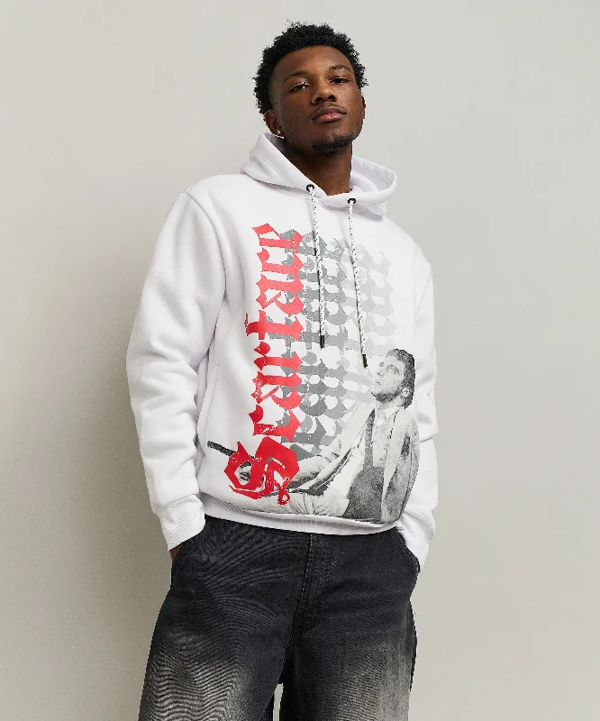 Polka dot white hoodie -Scarface Old English Hoodie - White