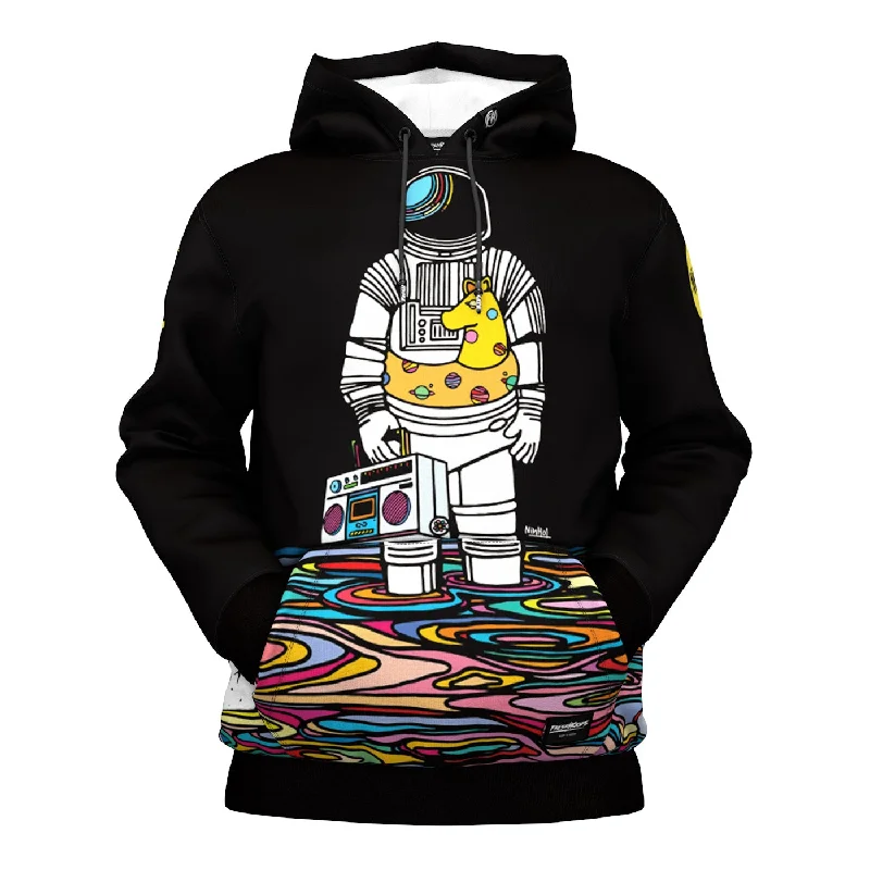 Long sleeve grey hoodie -Space Vacation Hoodie