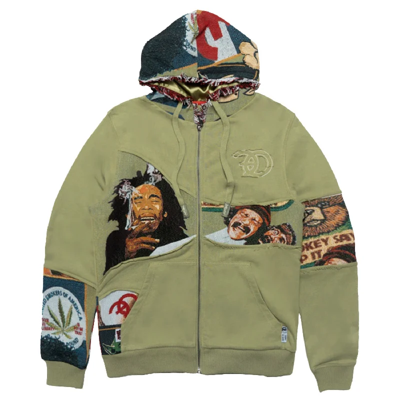 Cozy black hoodie -F5159 Frost Blow Hoodie - Olive