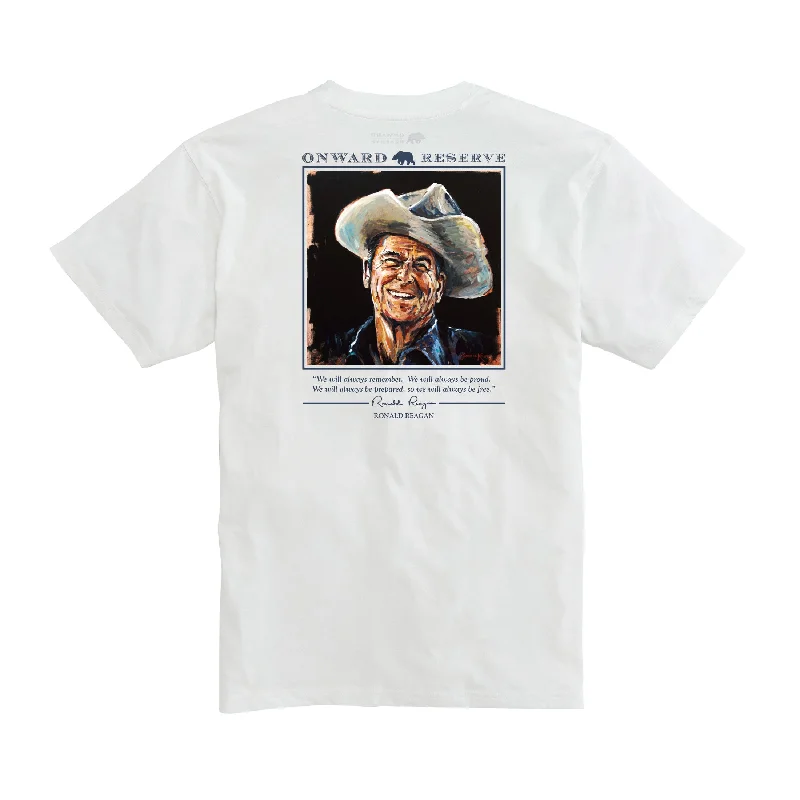 Dolphin shorts playful -Knox Cowboy Reagan Short Sleeve Tee - White