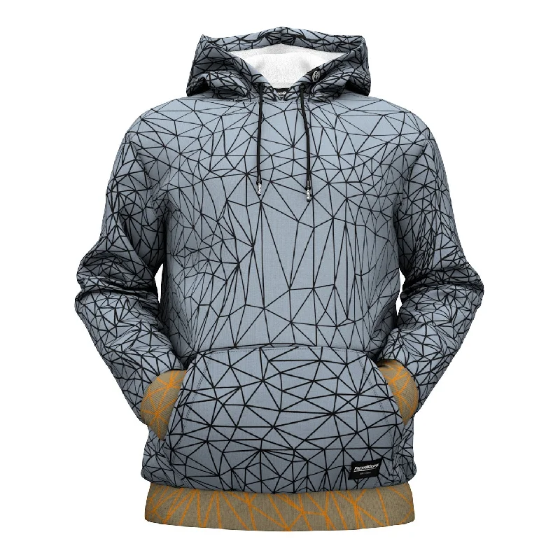 Plain red hoodie -Abstract Gray Polygons Hoodie