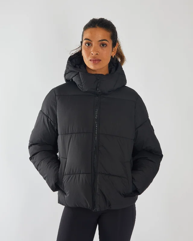 Extra long bomber jacket -Polly Jacket Jet Black