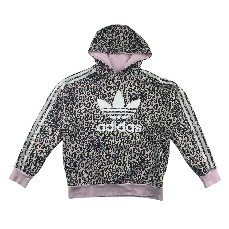 Warm red hoodie -Adidas hoodie 12-13 years lilac leopard spot pattern