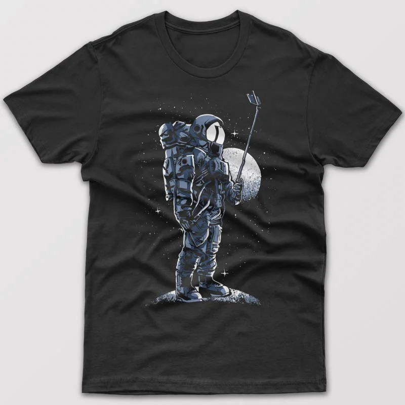 Striped T-shirts classic -Astronaut Selfie - T-shirt