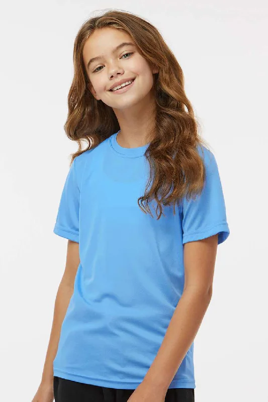 Cat dad T-shirts quirky -Augusta Sportswear Youth Nexgen Moisture Wicking Short Sleeve Crewneck T-Shirt - Columbia Blue