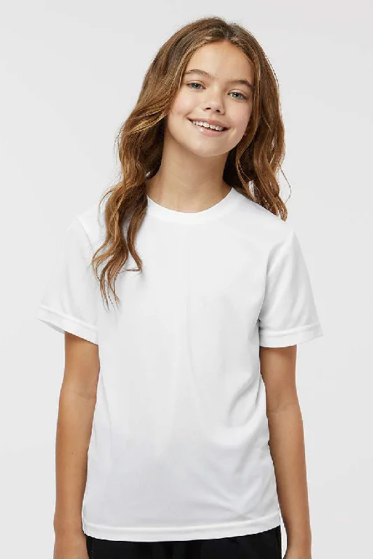 Purple T-shirts unique -Augusta Sportswear Youth Nexgen Moisture Wicking Short Sleeve Crewneck T-Shirt - White