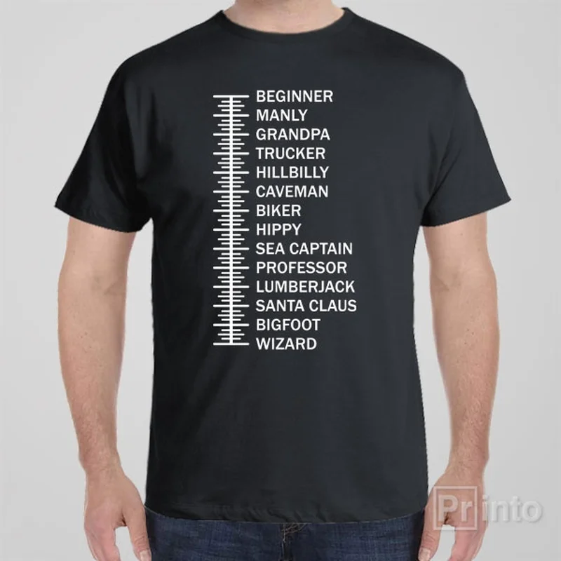 Dragon T-shirts fire -Beard length chart - T-shirt