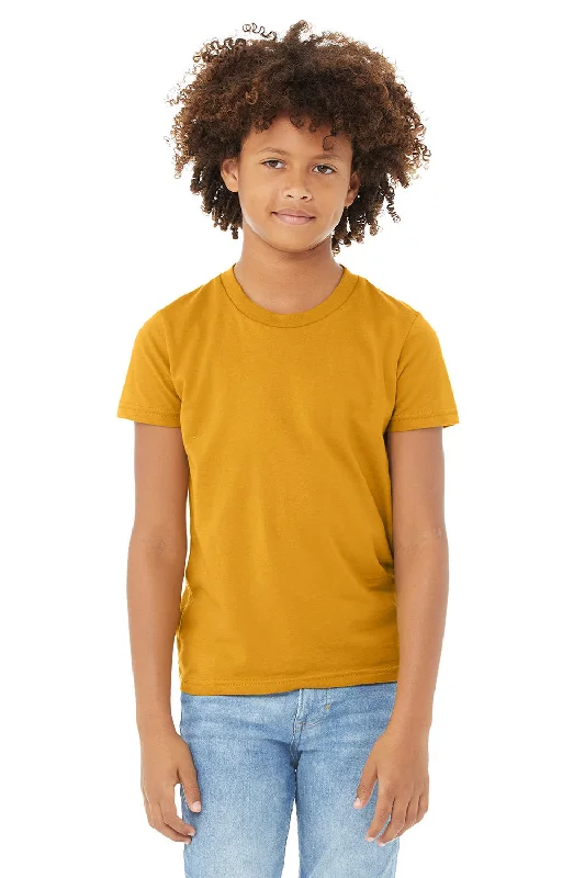 Shark T-shirts bite -Bella + Canvas Youth Jersey Short Sleeve Crewneck T-Shirt - Mustard Yellow