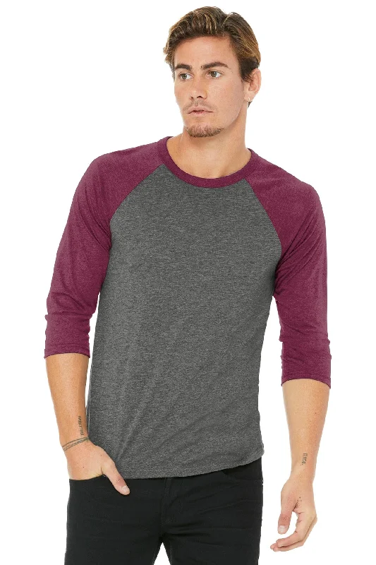 Grey/ Maroon Triblend