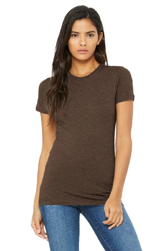 AI T-shirts smart -Bella + Canvas Womens The Favorite Short Sleeve Crewneck T-Shirt - Heather Brown