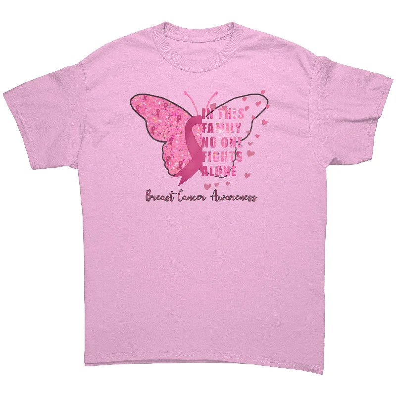 Nature graphic T-shirts wild -Breast Cancer Awareness Unisex T-Shirt No One Fights Alone