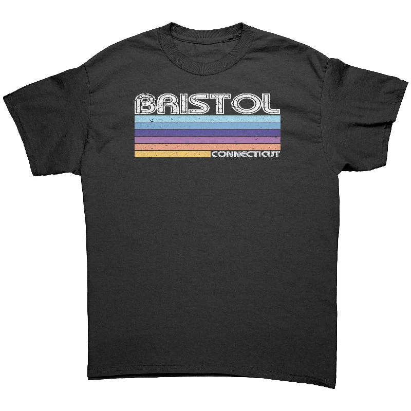 Music graphic T-shirts sound -BRISTOL, CONNECTICUT Retro 70's 80's Look Unisex T-SHIRT