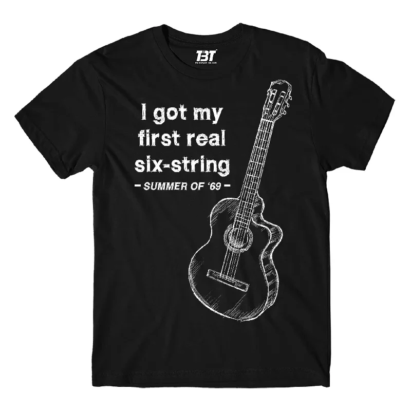 Brown T-shirts earthy -Bryan Adams T shirt - Got My First Real Six String