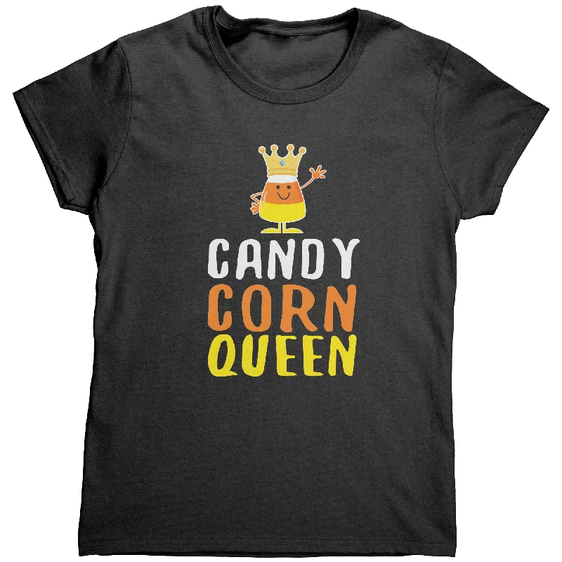 Sunny T-shirts ray -CANDY CORN QUEEN Women's Halloween T-Shirt